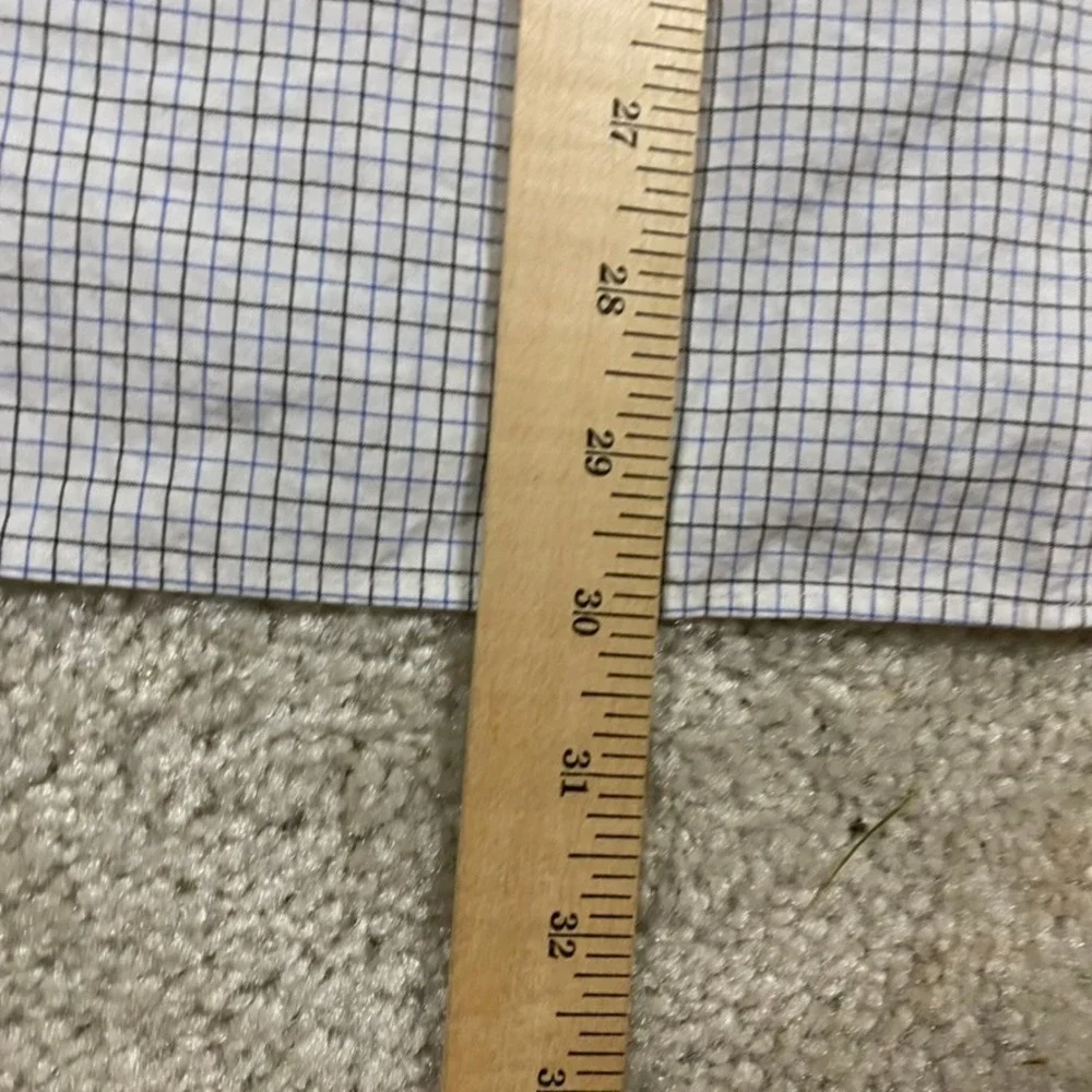 Polo Ralph Lauren Shirt Mens 15 38 Tattersall Check Button Down Blue White
